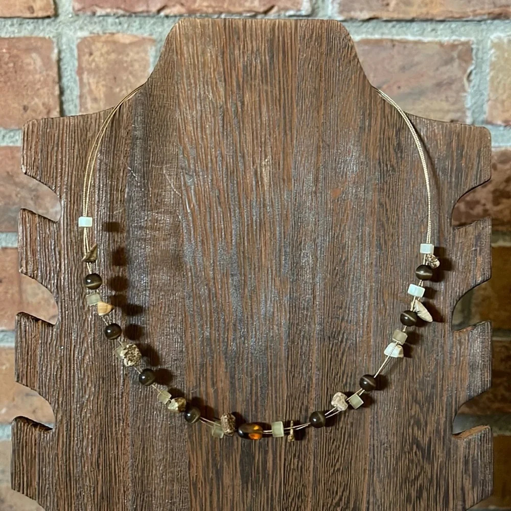 Lia Sophia Earth Tones Beaded Necklace